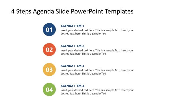 Free Agenda 4 Steps PowerPoint