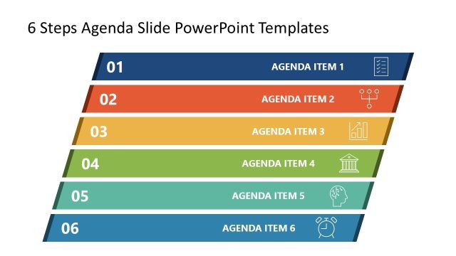 Free Agenda 6 Steps PowerPoint