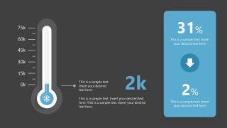 PowerPoint Free Slide for Thermometer Shapes Cold Temperature 