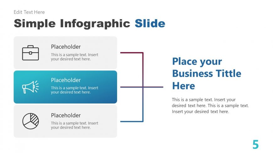 Free Business Executive 3 Segment Text Placeholders