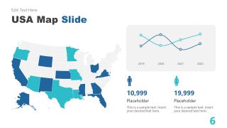 PPT Editable US Map for Business Executive Meeting