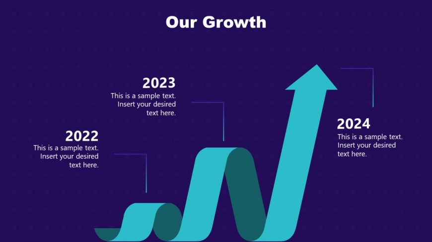 Arrow Diagram Roadmap Template for Growth 