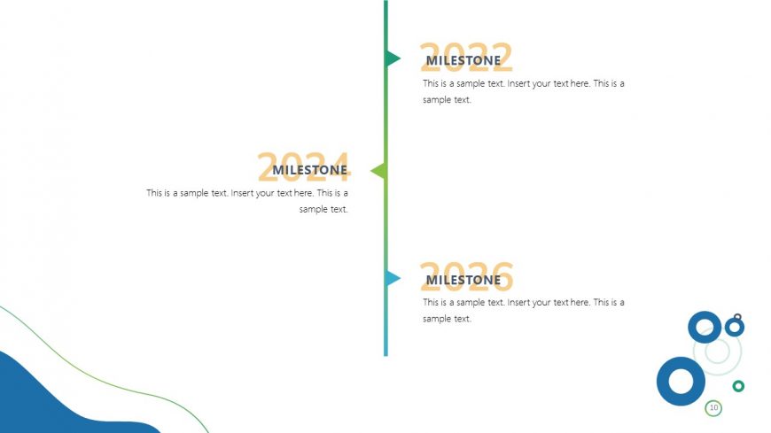 PowerPoint Vertical Timeline Template for Company