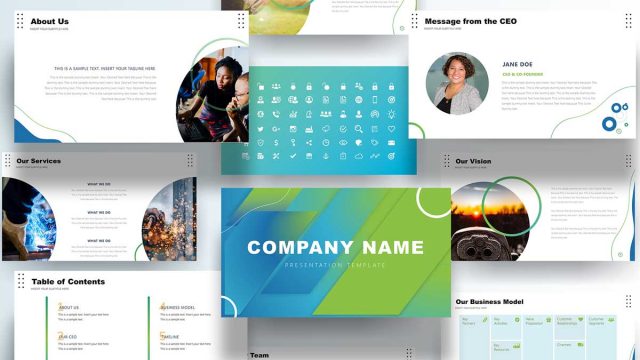 Free Company Profile Cover Template Design