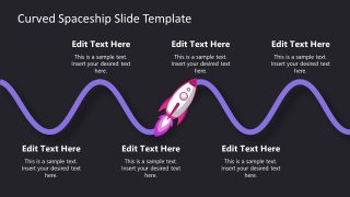 Horizontal Timeline Template PPT Rocket