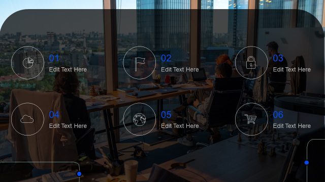 6 Steps Concept Slide Free Thin Dark Minimal General Purpose Template