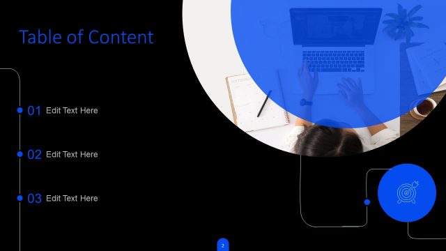 Table of Contents – Free Thin Dark General Purpose Template PowerPoint
