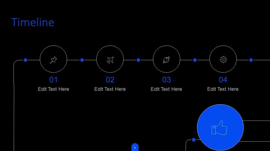 Timeline Stepwise Slide of General Purpose Template PowerPoint