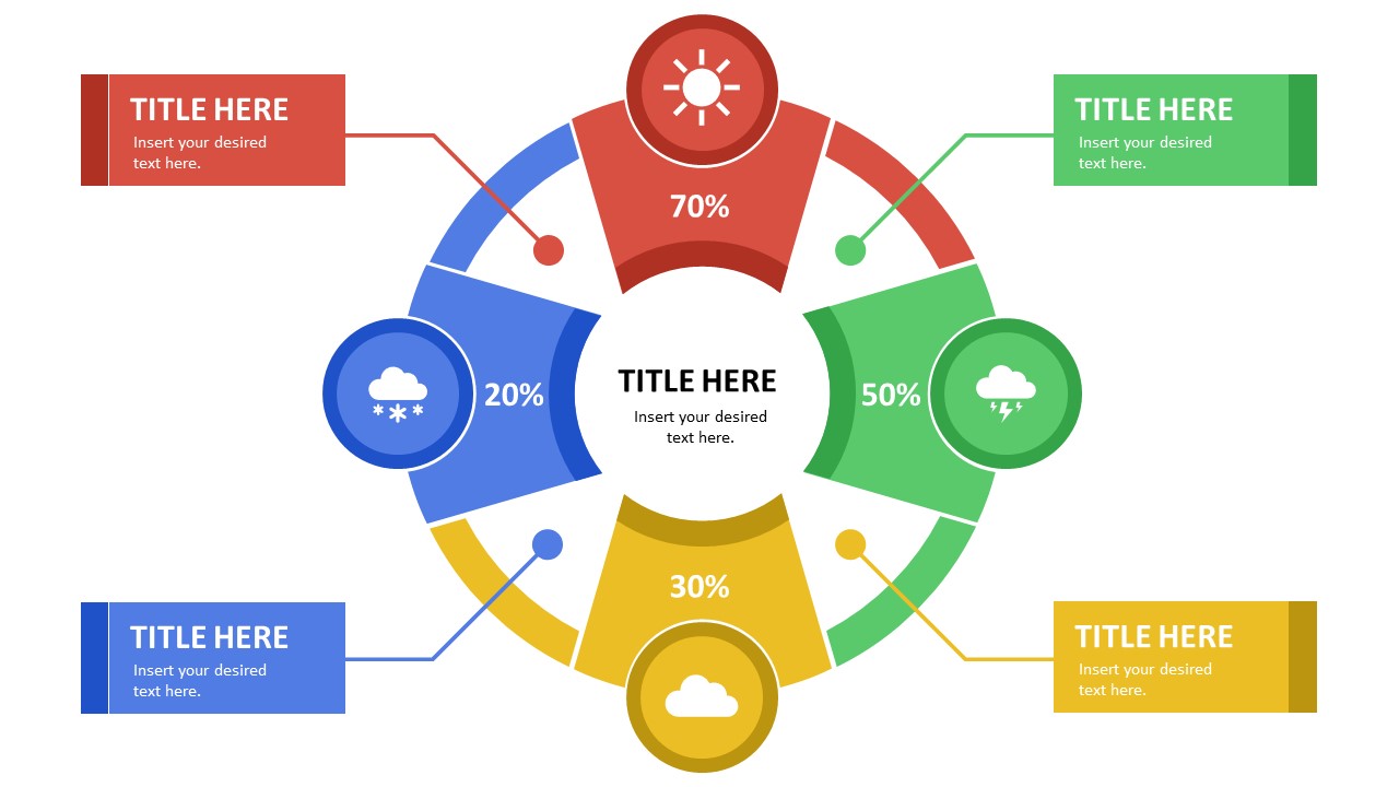 Free Segmented Quadrants Circular PowerPoint Diagram - Title Slide