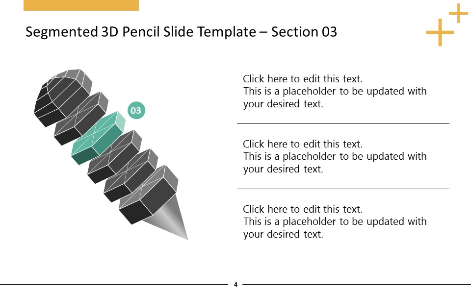 Free Presentation Template of Segmented Pencil Design
