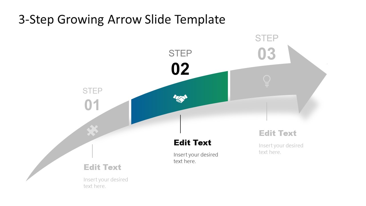 Free 3-Step Arrow Diagram For Presentations