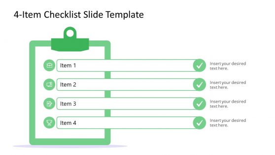 Free 4-Item Checklist Slide Template