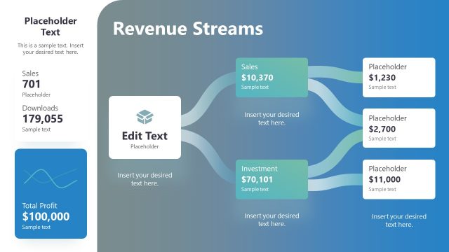 Revenue Streams Overview Slide – Editable PPT Template