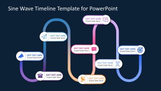 PPT Timeline Template Sine Wave Design