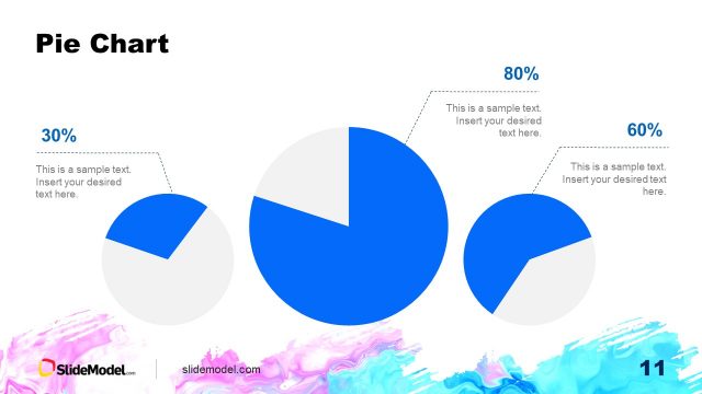 Data Driven Pie Chart Slide – Free Aquarelle Background Template