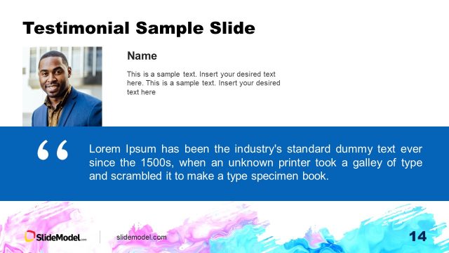 Testimonial Sample Slide for PowerPoint