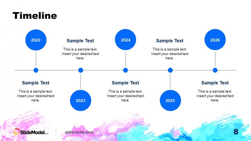 Free PPT Template Horizontal Timeline