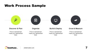 Workflow Slide with White Textured Background