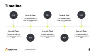 Editable Horizontal Timeline Slide for PowerPoint