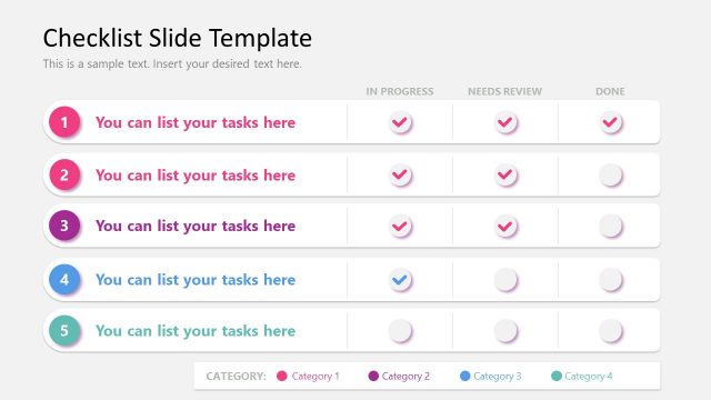 Free Checklist Slide Design for PPT