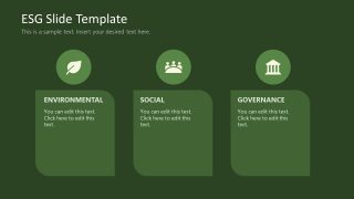 ESG Presentation Template - Three-Column Slide 