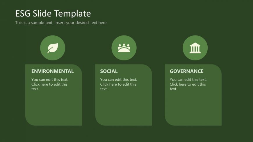 ESG Presentation Template - Three-Column Slide 