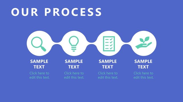 Our Process Slide with Bubbles Infographic