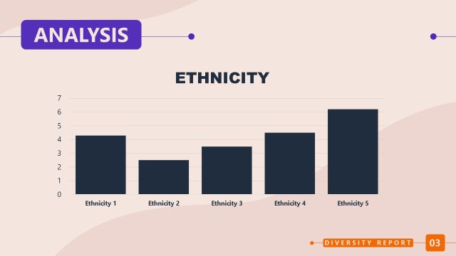 Data-Driven Bar Chart Slide Template – Diversity Report PPT Template