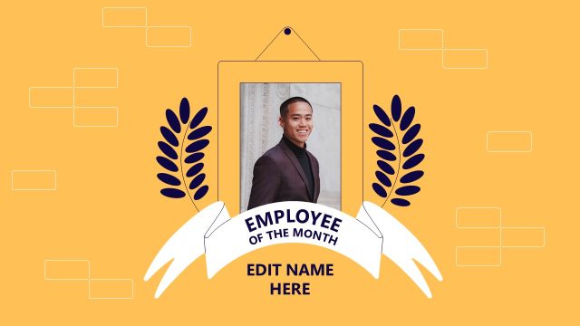 Free Slide Template for Employee of The Month Presentation