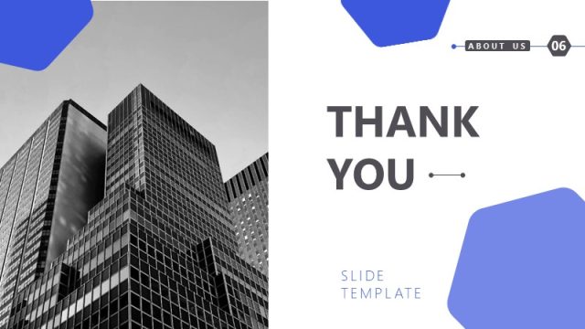 Ending Slide Template for About Us Presentation Template