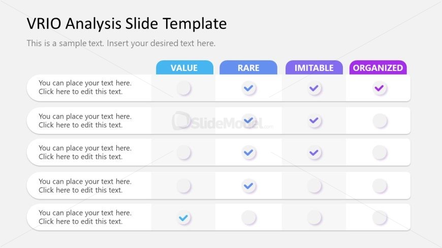 VRIO Analysis Presentation Template for PowerPoint