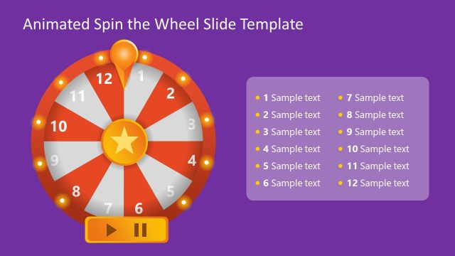 Animated Spin the Wheel PPT Template