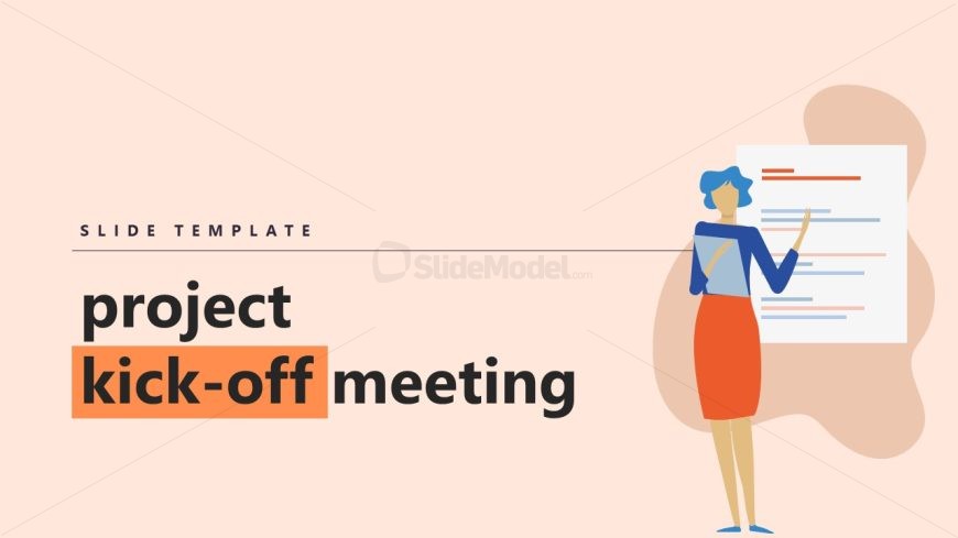 Editable Title Slide for Project Meeting Presentation