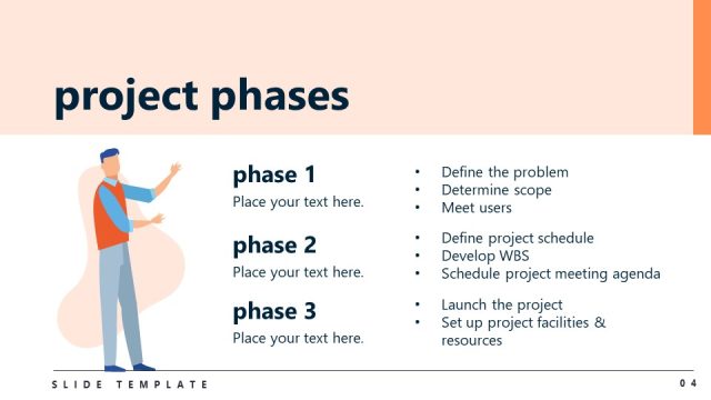 Project Phases Slide with Human Illustration