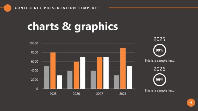Charts & Graphics Slide – Conference PowerPoint Template