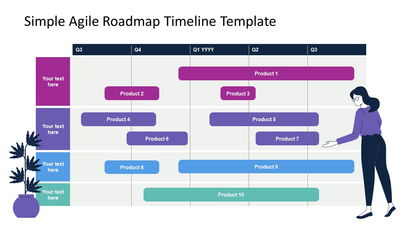 Editable Slide Template for Agile Roadmap Presentation