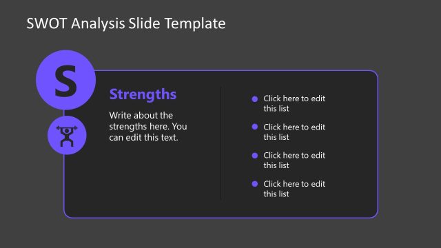 Free Strengths Presentation Slide with Dark Background