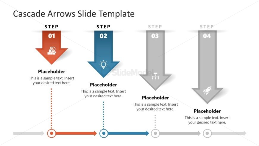 Cascade Arrows Slide Template 