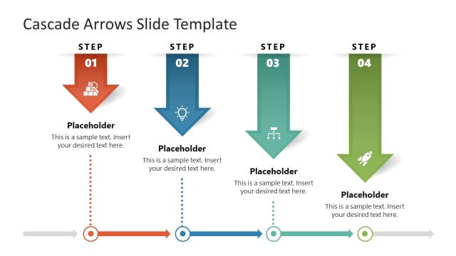 Free Cascade Arrows Template for PowerPoint