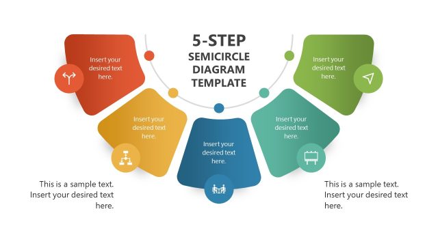 Free 5-Step Semicircle PowerPoint Slide