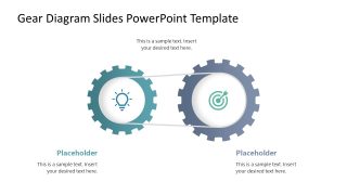 Gear Diagram Slide with Infographic Icons