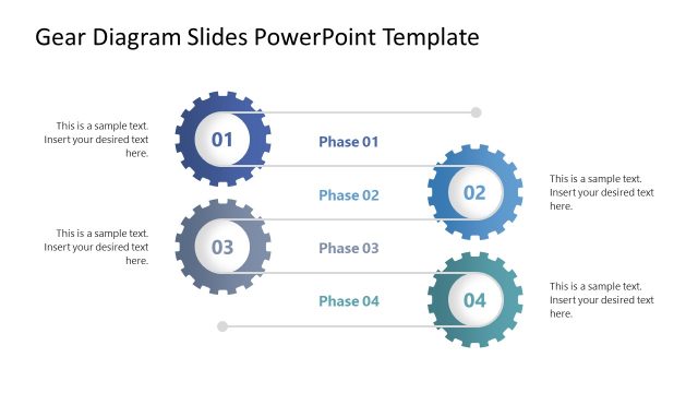 Editable Process Slide with Gear Diagram