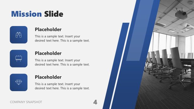 Editable Mission Slide – Company Snapshot Template
