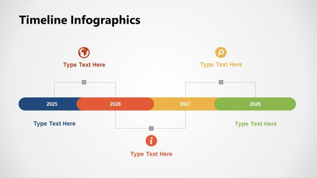 Segmented Bar Timeline Diagram for PowerPoint