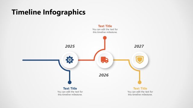 Three Events -Free Timeline Infographics Slide