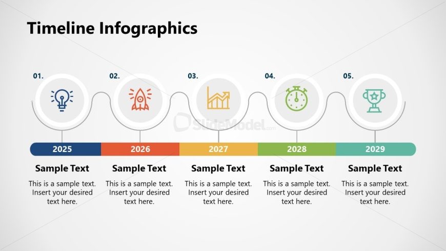 Free Infographics Timeline Diagram PowerPoint Template 