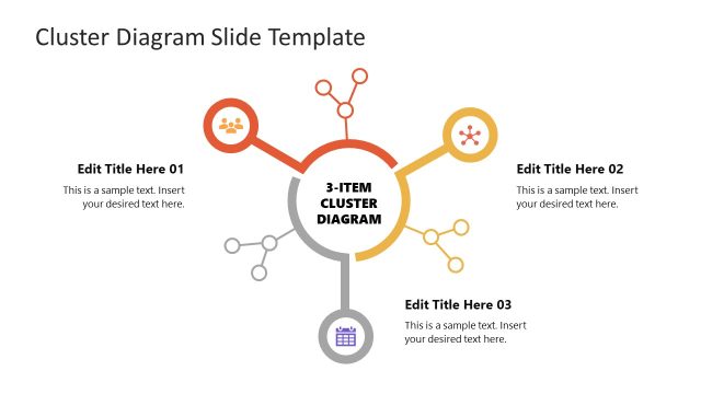 3-Items Cluster Diagram Slide Presentation Template