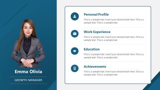 Customizable Free Personal Bio Template Slide 