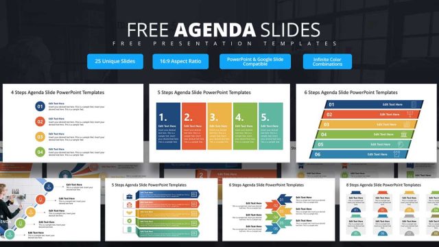 SlideModel Free Agenda Slides Templates Cover Image