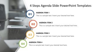 Free PPT Template Slide Photo 4 Agenda Items